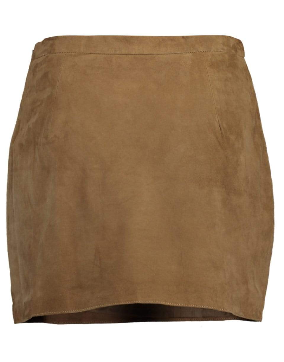 MARISSA WEBB-Sandstone Suede Kami Slip Skirt-