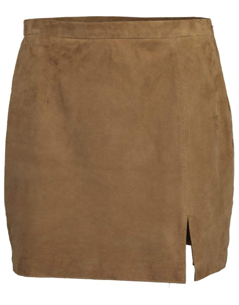 MARISSA WEBB-Sandstone Suede Kami Slip Skirt-