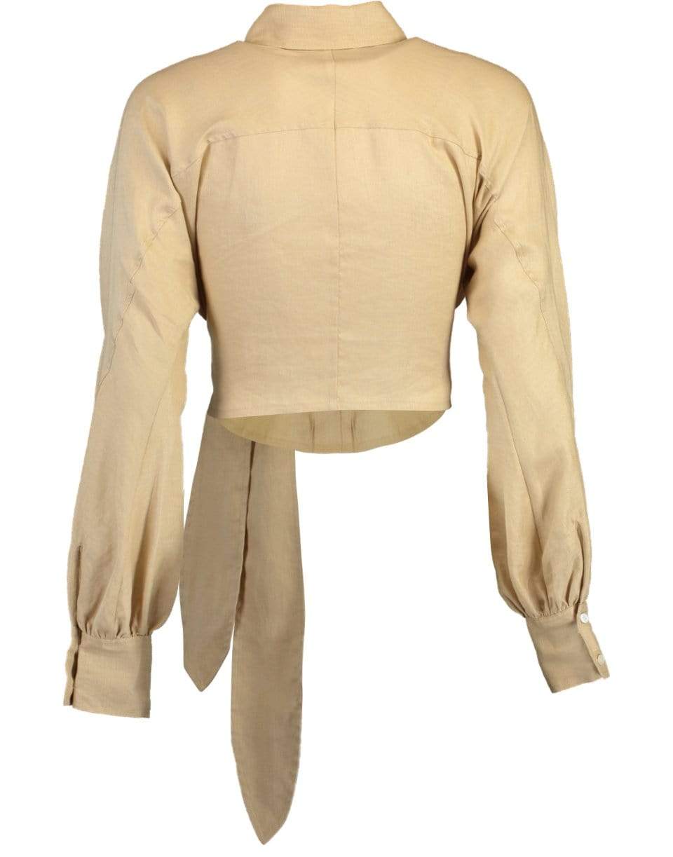 MARISSA WEBB-Emmerson Linen Tie Front Shirt-