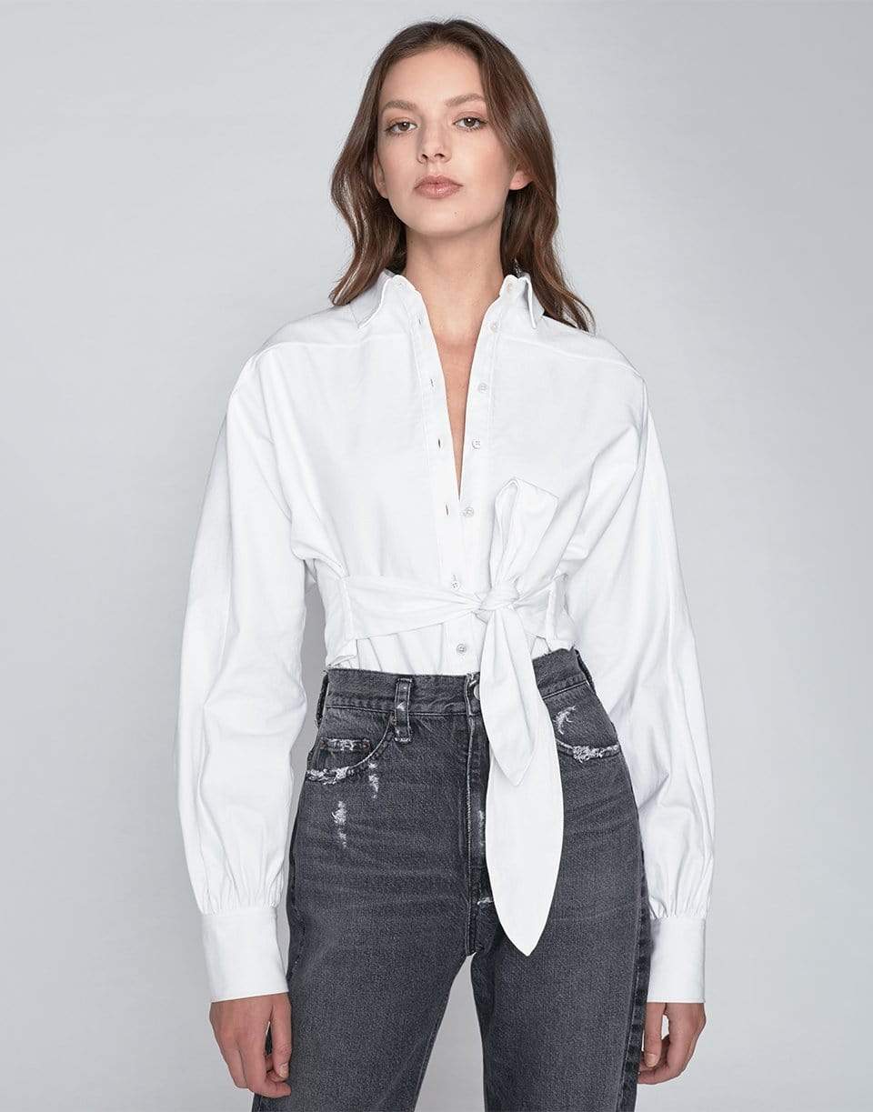 MARISSA WEBB-Emmerson Oxford Shirt-WHITE