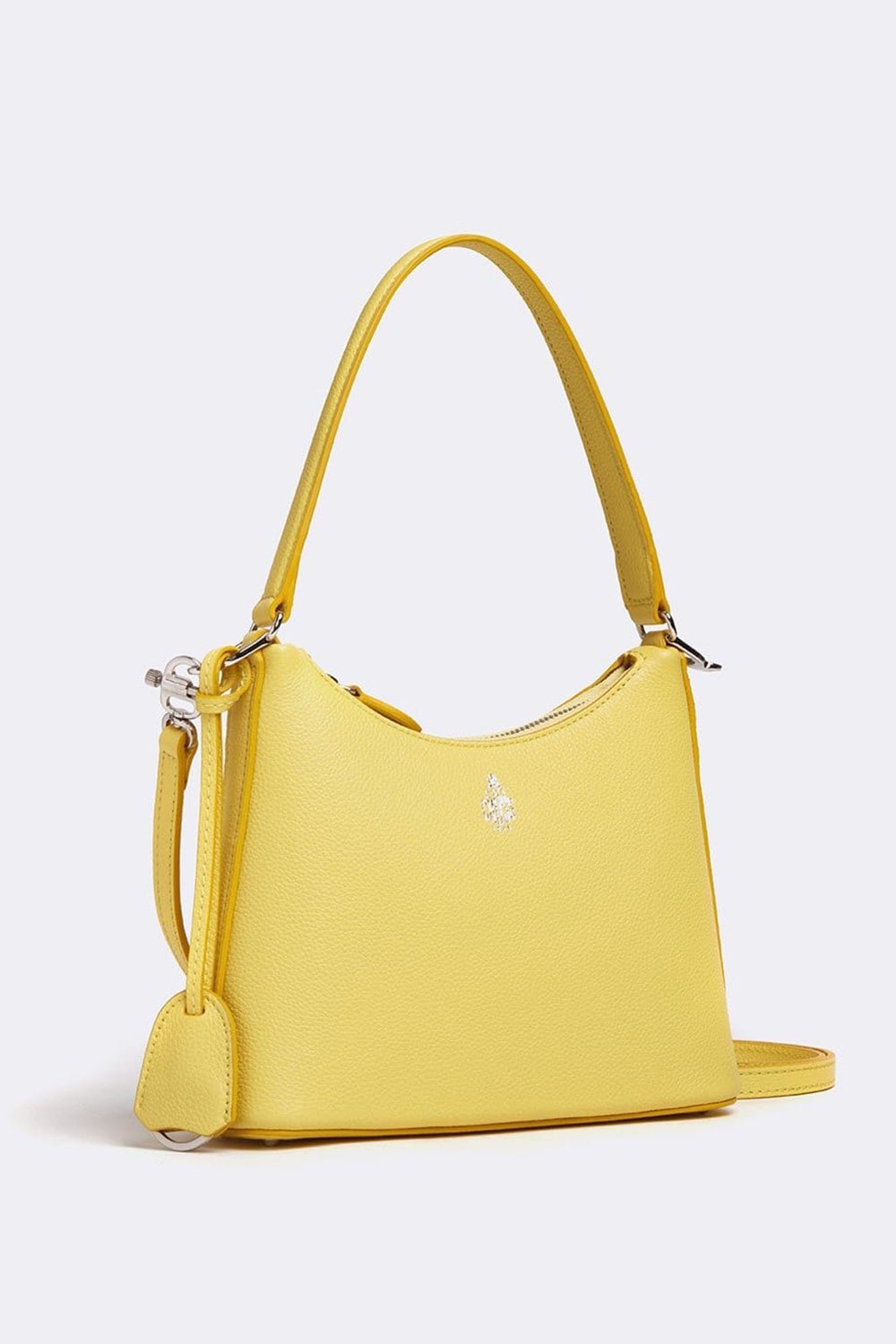 MARK CROSS-Lemon Murphy Zip Mini Hobo Leather Bag-LEMON