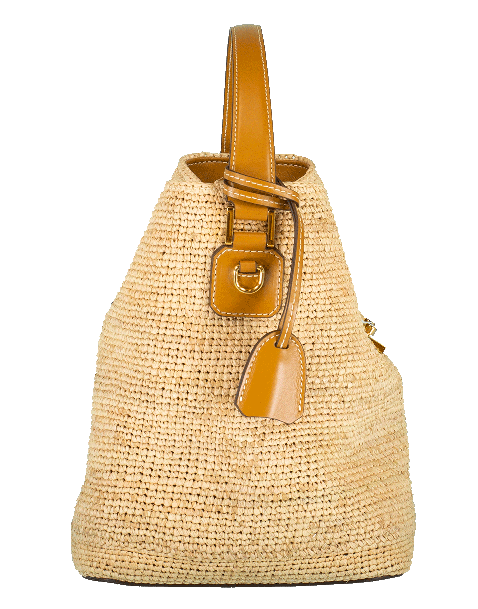 MARK CROSS-Murphy Raffia Shoulder Bag-NATURAL