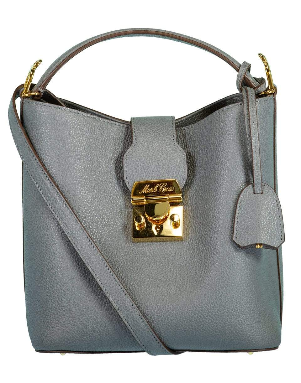 MARK CROSS-Pewter Murphy Small Leather Bucket Bag-PEWTER