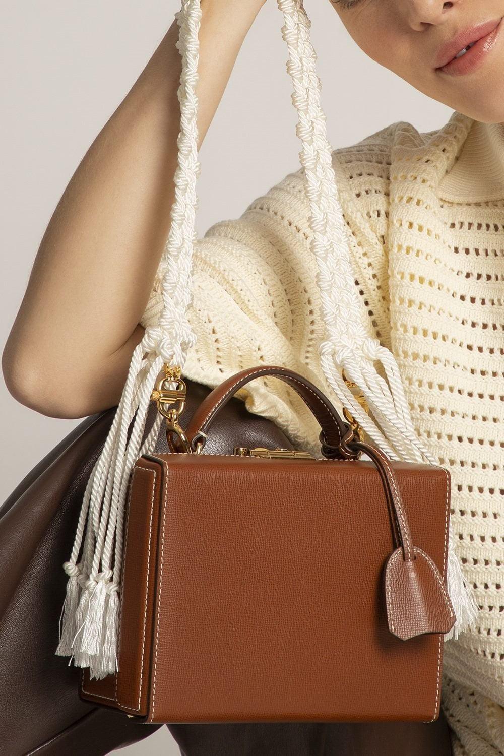 MARK CROSS-Acorn Grace Small Franzi Leather Box Bag-ACORN