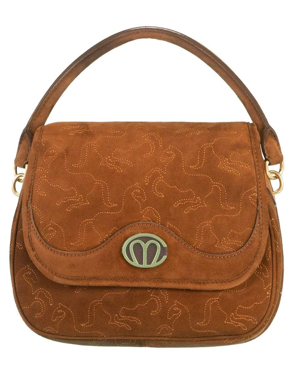 MARK CROSS-Christy Small Suede Bag-ACORN