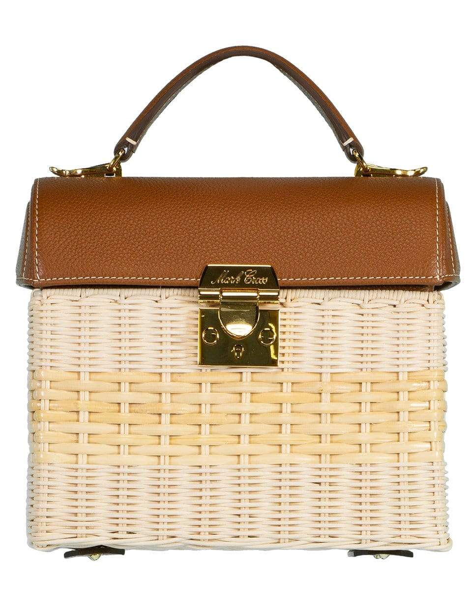 MARK CROSS-Sara Rattan Bag-ACORN