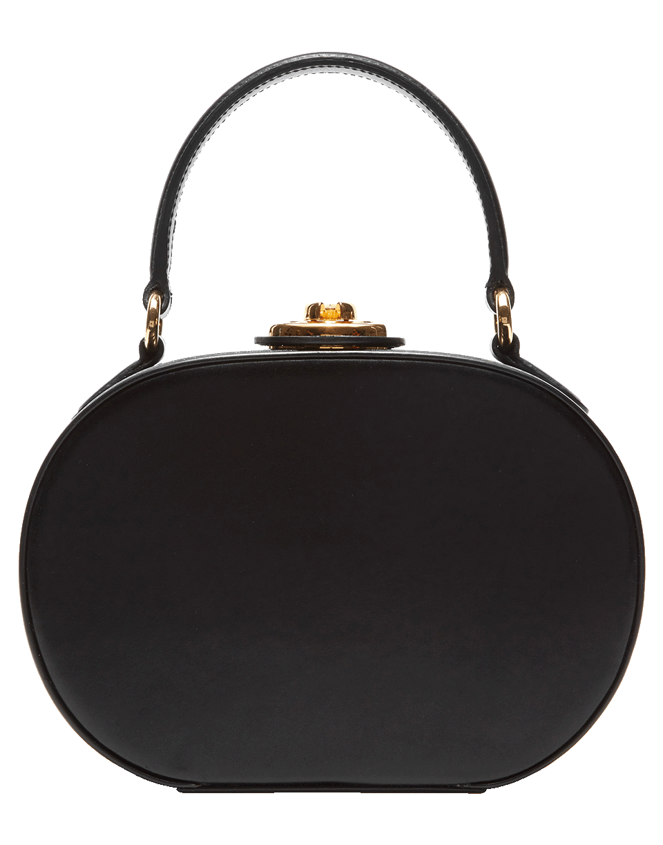 MARK CROSS-Black Gianna Oval Box Bag-BLACK