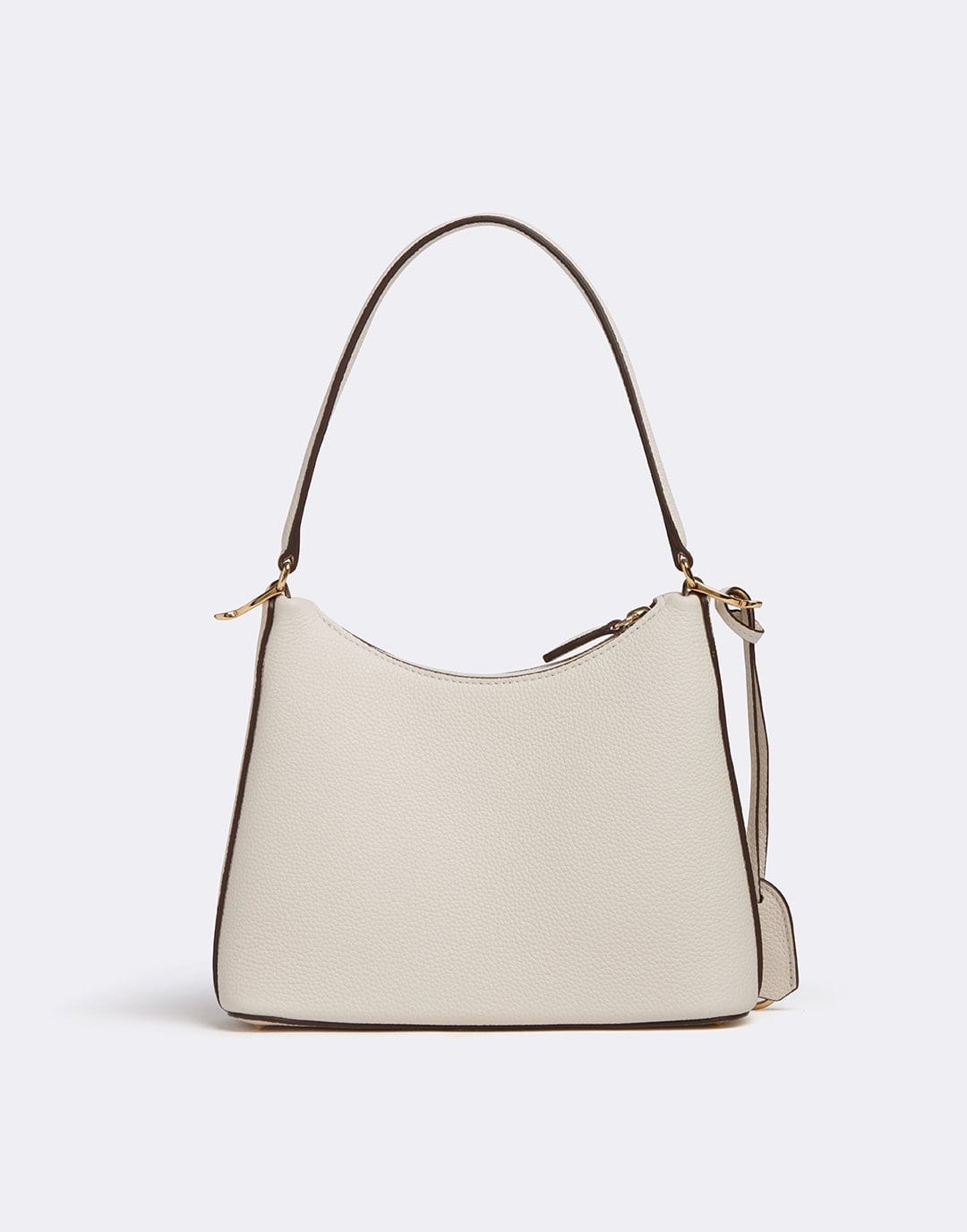 MARK CROSS-Murphy Zip Mini Hobo Leather Bag-BONE