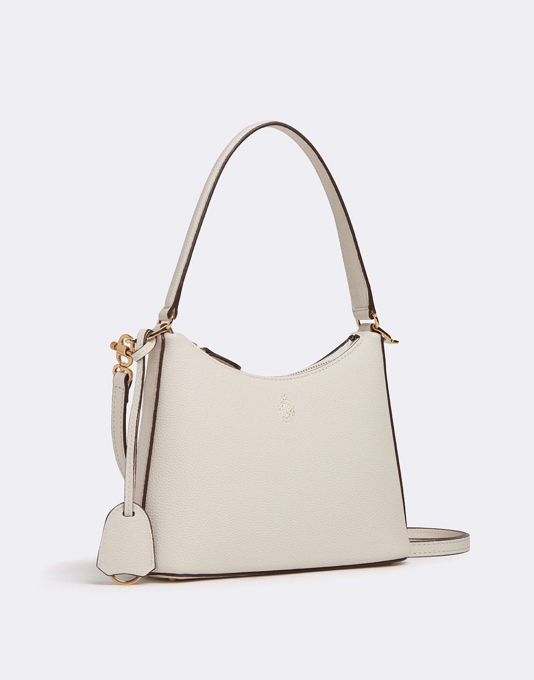 MARK CROSS-Murphy Zip Mini Hobo Leather Bag-BONE