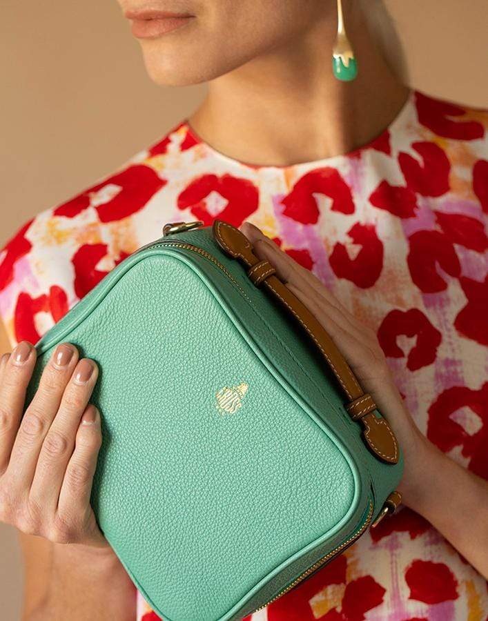 MARK CROSS-Celdon Madison Mini Leather Crossbody Bag-CELADON