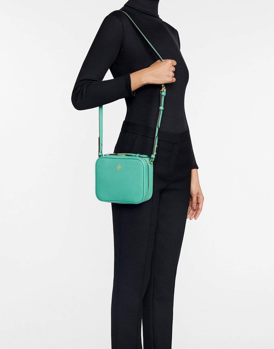 MARK CROSS-Madison Mini Leather Crossbody Bag - Celadon-CELEDON
