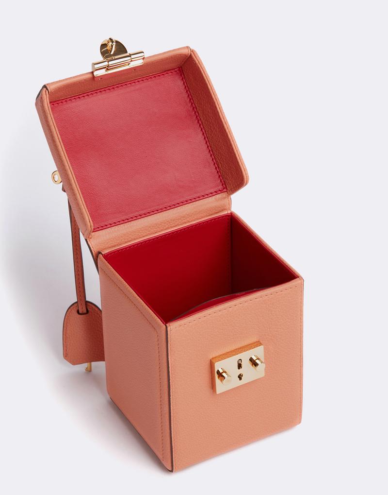 MARK CROSS-Grace Cube Leather Box Bag - Dusty Peach-DSTYPEAC