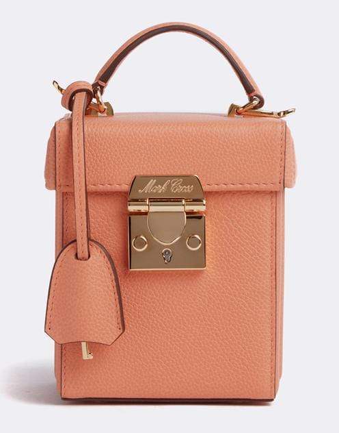 MARK CROSS-Grace Cube Leather Box Bag - Dusty Peach-DSTYPEAC