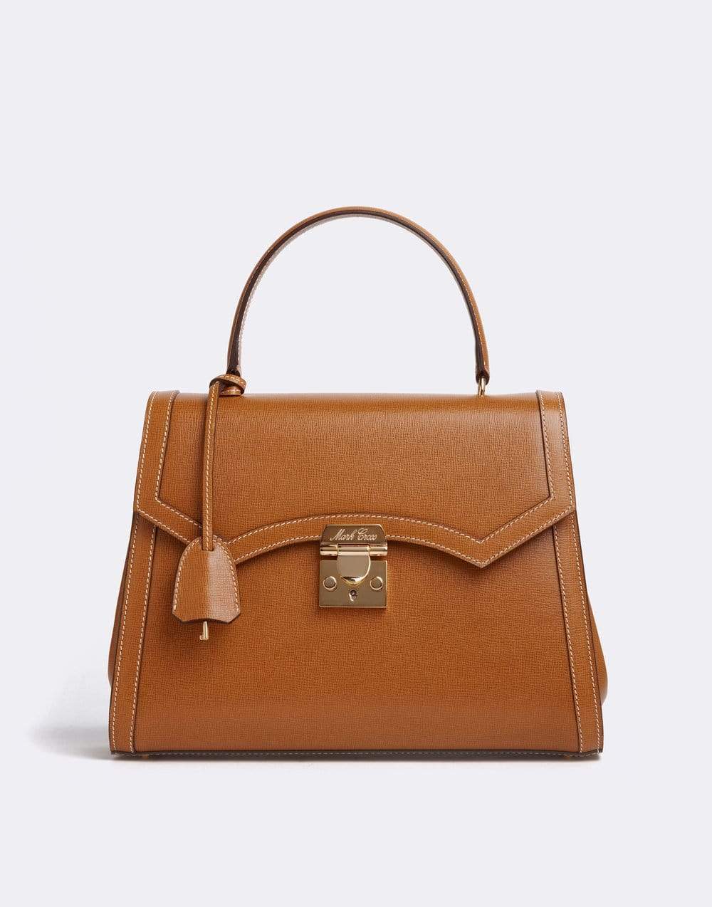 MARK CROSS-Madeline Lady Leather Top Handle Bag-LUGGAGE