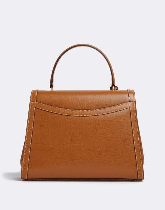 MARK CROSS-Madeline Lady Leather Top Handle Bag-LUGGAGE