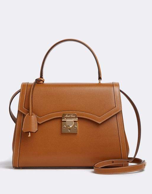 MARK CROSS-Madeline Lady Leather Top Handle Bag-LUGGAGE