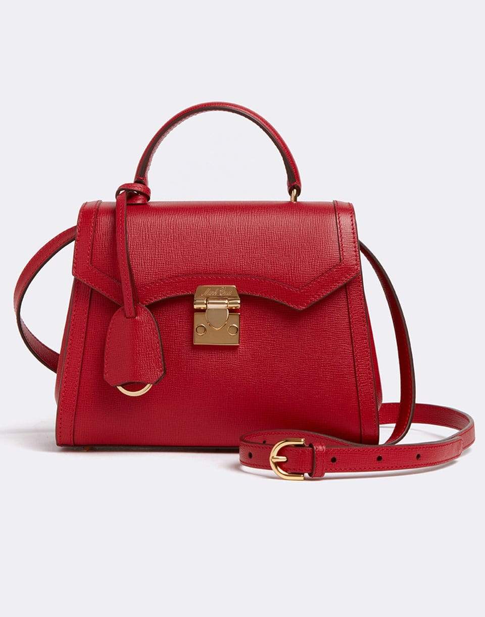MARK CROSS-Madeline Mini Lady Leather Top Handle Bag-RED