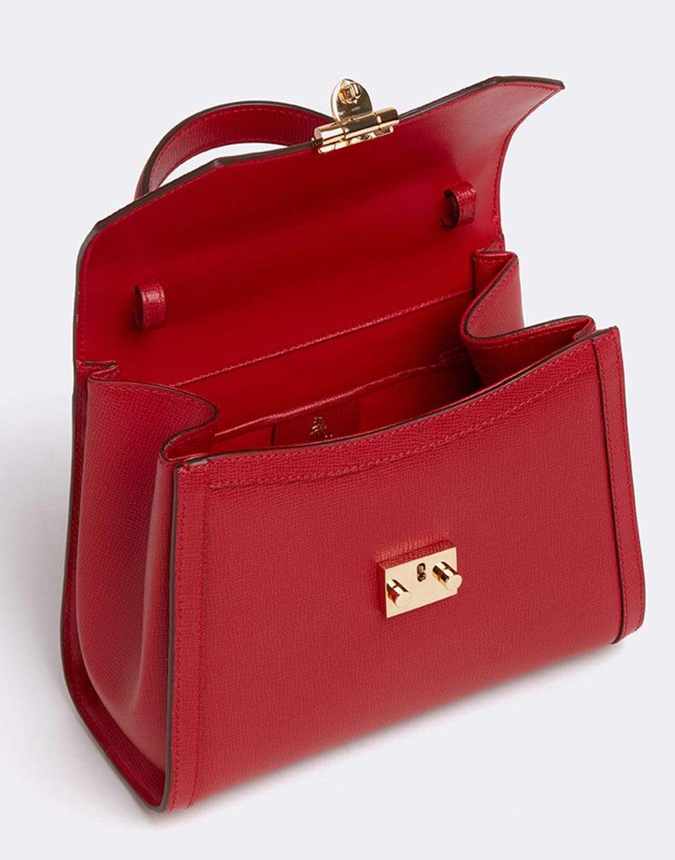MARK CROSS-Madeline Mini Lady Leather Top Handle Bag-RED