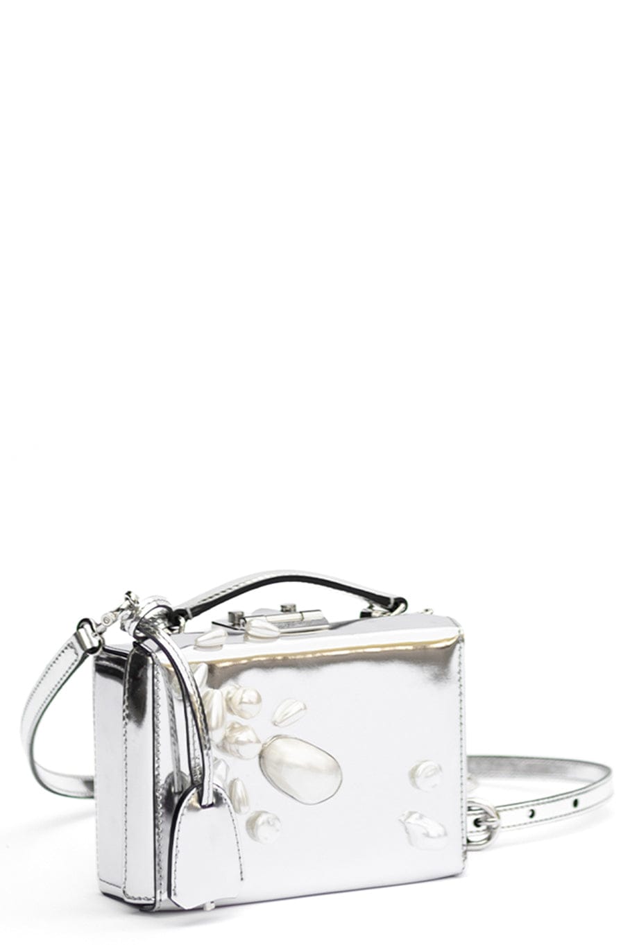 MARK CROSS-Grace Mini Box Bag - Silver-SILVER