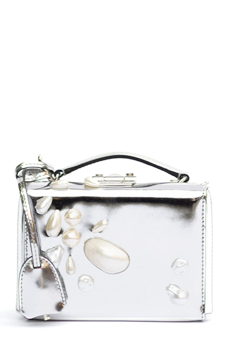 MARK CROSS-Grace Mini Box Bag - Silver-SILVER