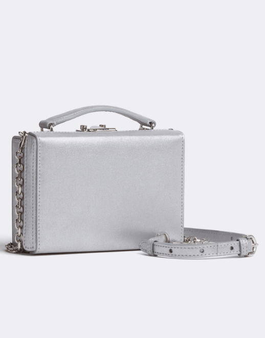 MARK CROSS-Grace Mini Leather Box Bag - Silver-SILVER
