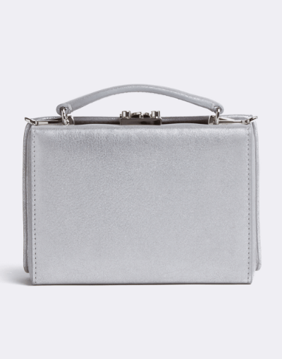 MARK CROSS-Grace Mini Leather Box Bag - Silver-SILVER