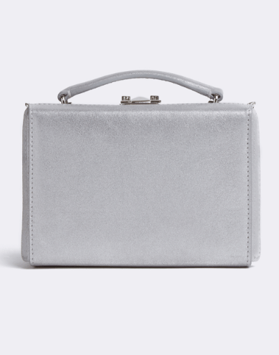 MARK CROSS-Grace Mini Leather Box Bag - Silver-SILVER