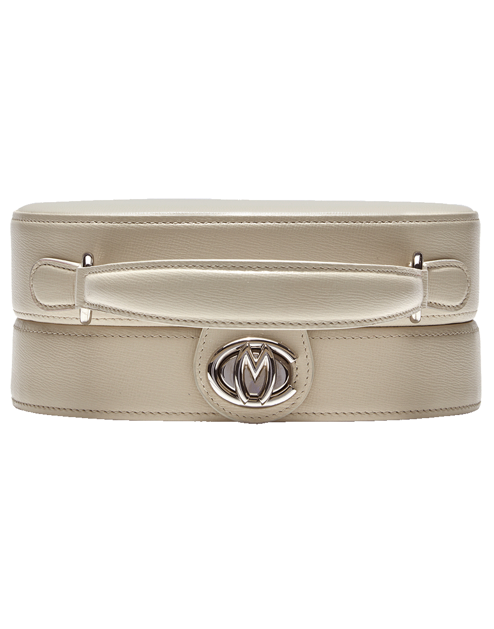 MARK CROSS-White Gianna Oval Box Bag-WHITE