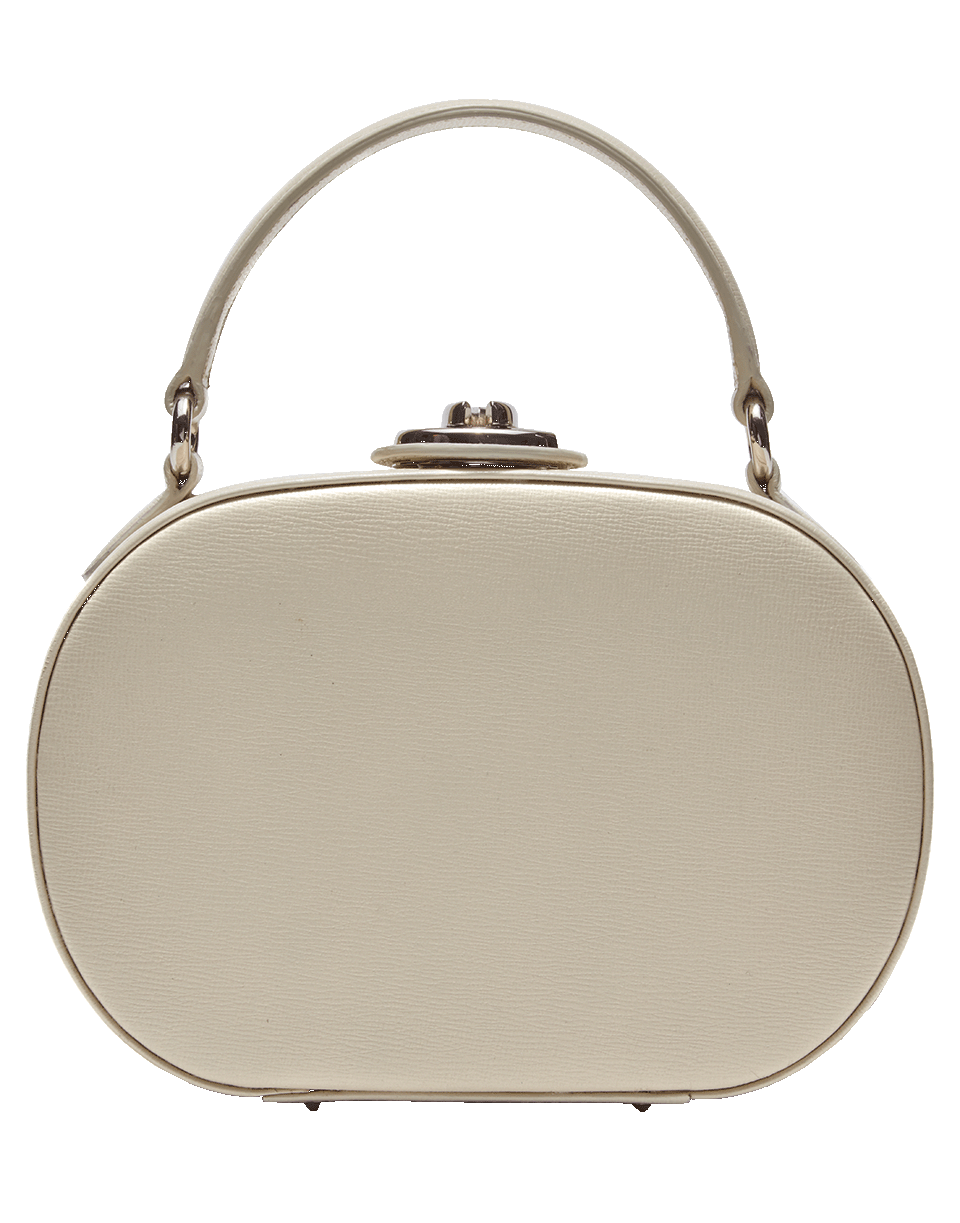 MARK CROSS-White Gianna Oval Box Bag-WHITE