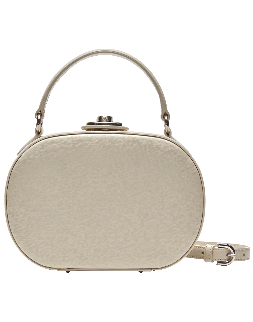 MARK CROSS-White Gianna Oval Box Bag-WHITE