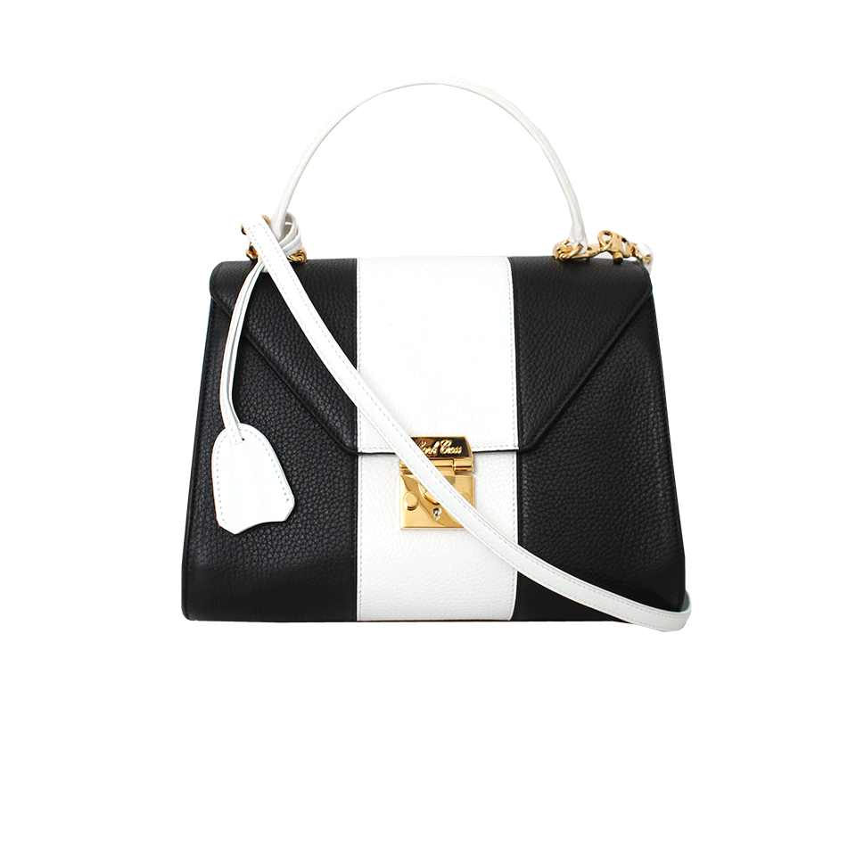 MARK CROSS-Hadley Top Handle Bag-BLK/WHT
