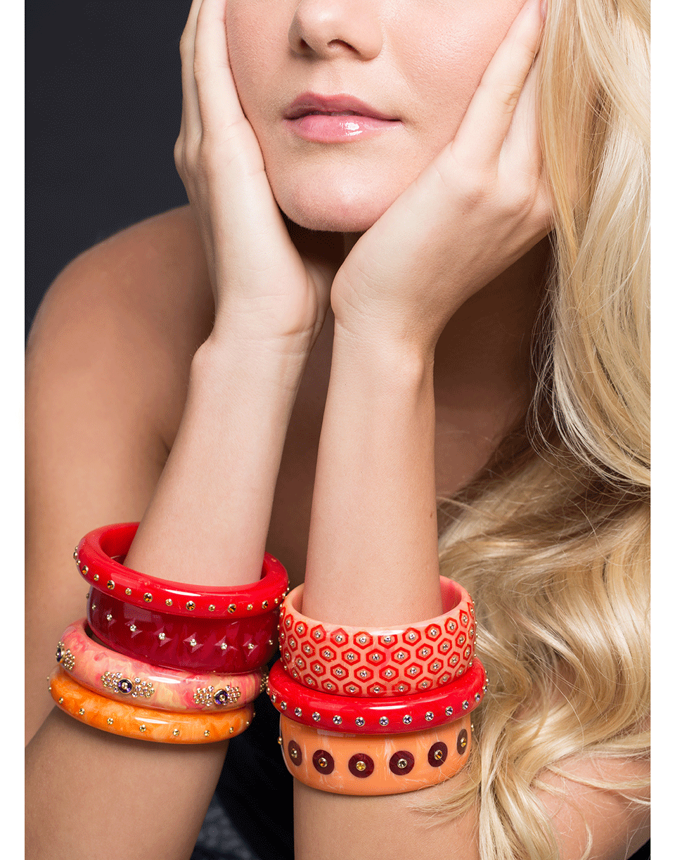 MARK DAVIS-Arabella Bakelite Bangle-YELLOW GOLD