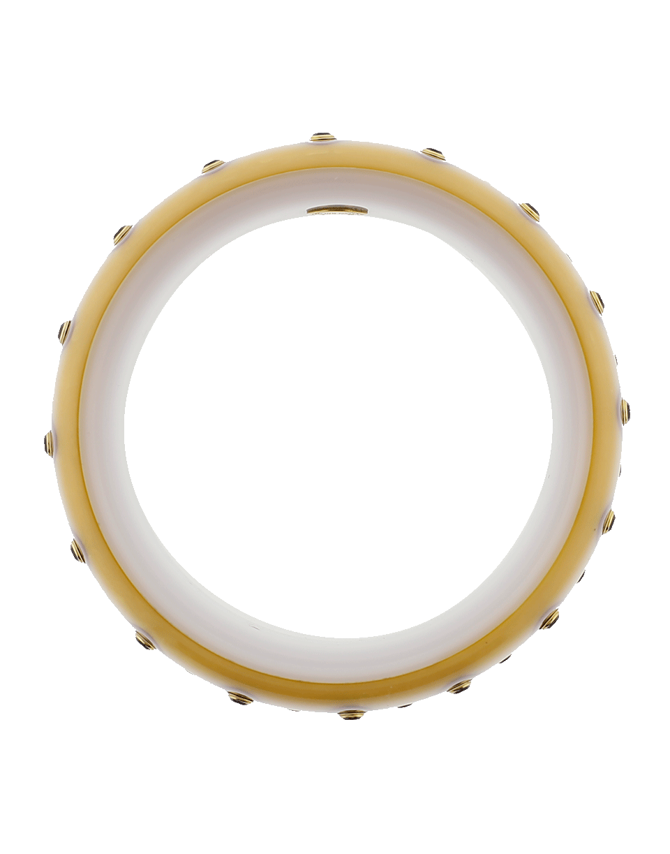 MARK DAVIS-Beige Bakelite Bangle-YELLOW GOLD