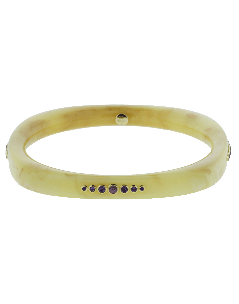 MARK DAVIS-Beige Bakelite Bangle-YELLOW GOLD