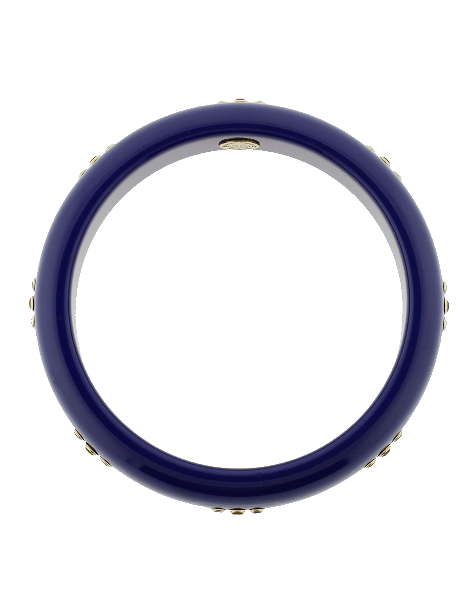 MARK DAVIS-Blue Bakelite Bangle-YELLOW GOLD