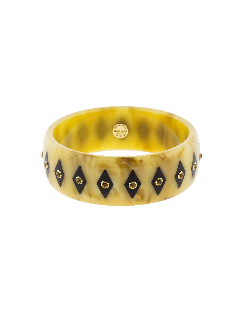 MARK DAVIS-Brown Bakelite Bangle-YELLOW GOLD