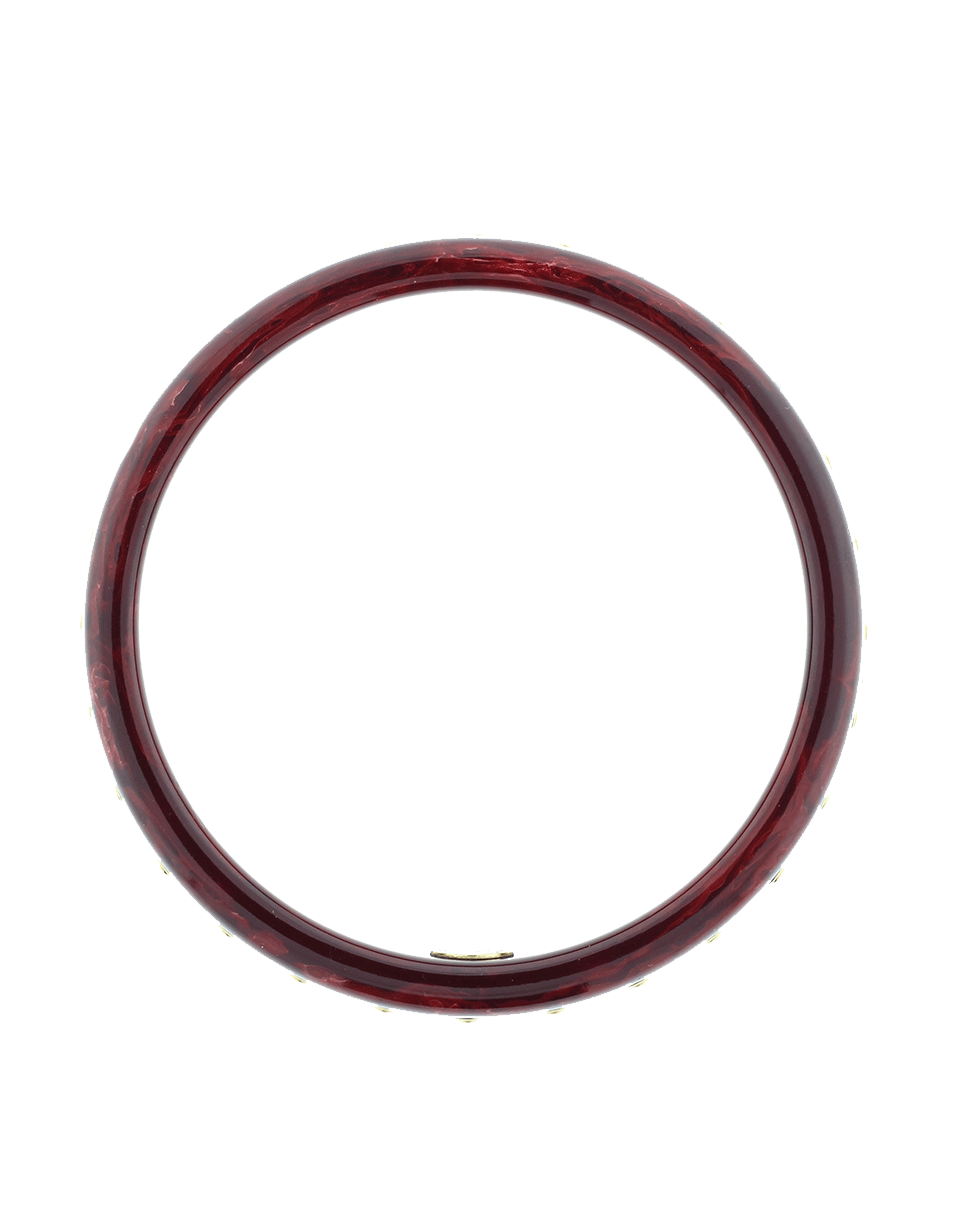 MARK DAVIS-Burgundy And Blue Bakelite Bangle-YELLOW GOLD