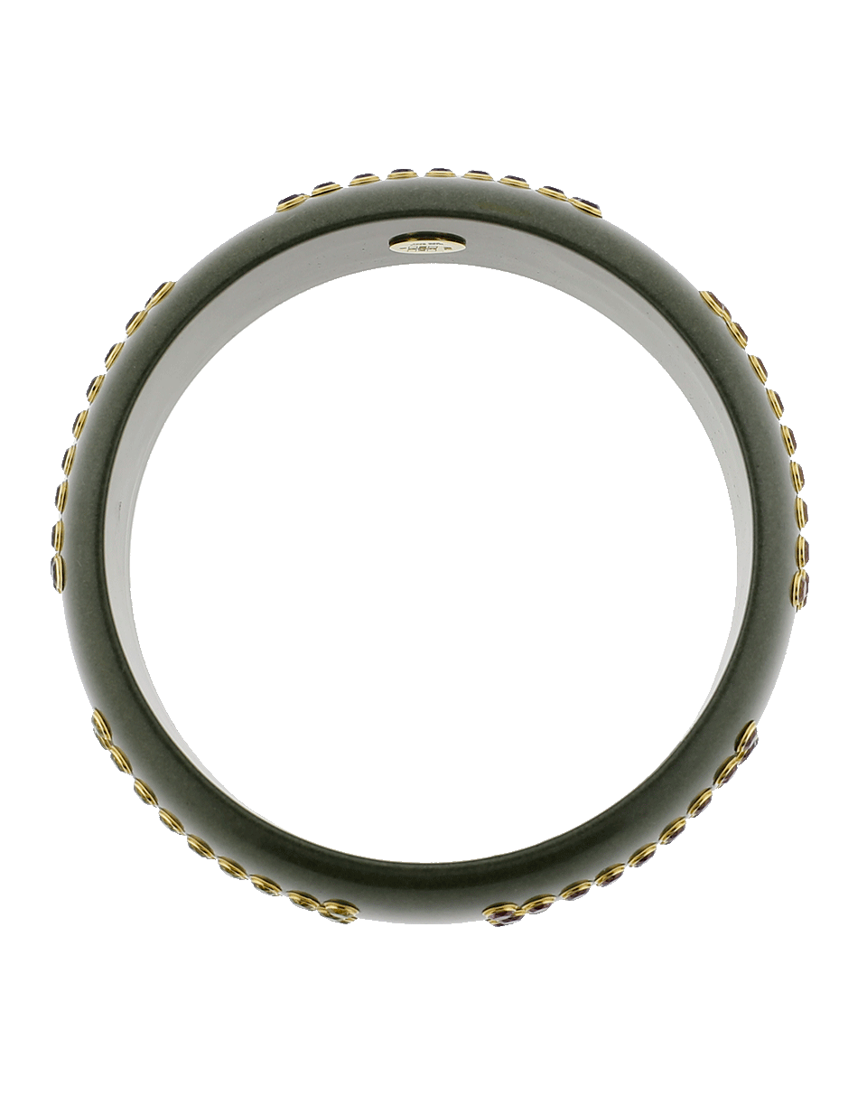 MARK DAVIS-Grey Bakelite Bangle-YELLOW GOLD
