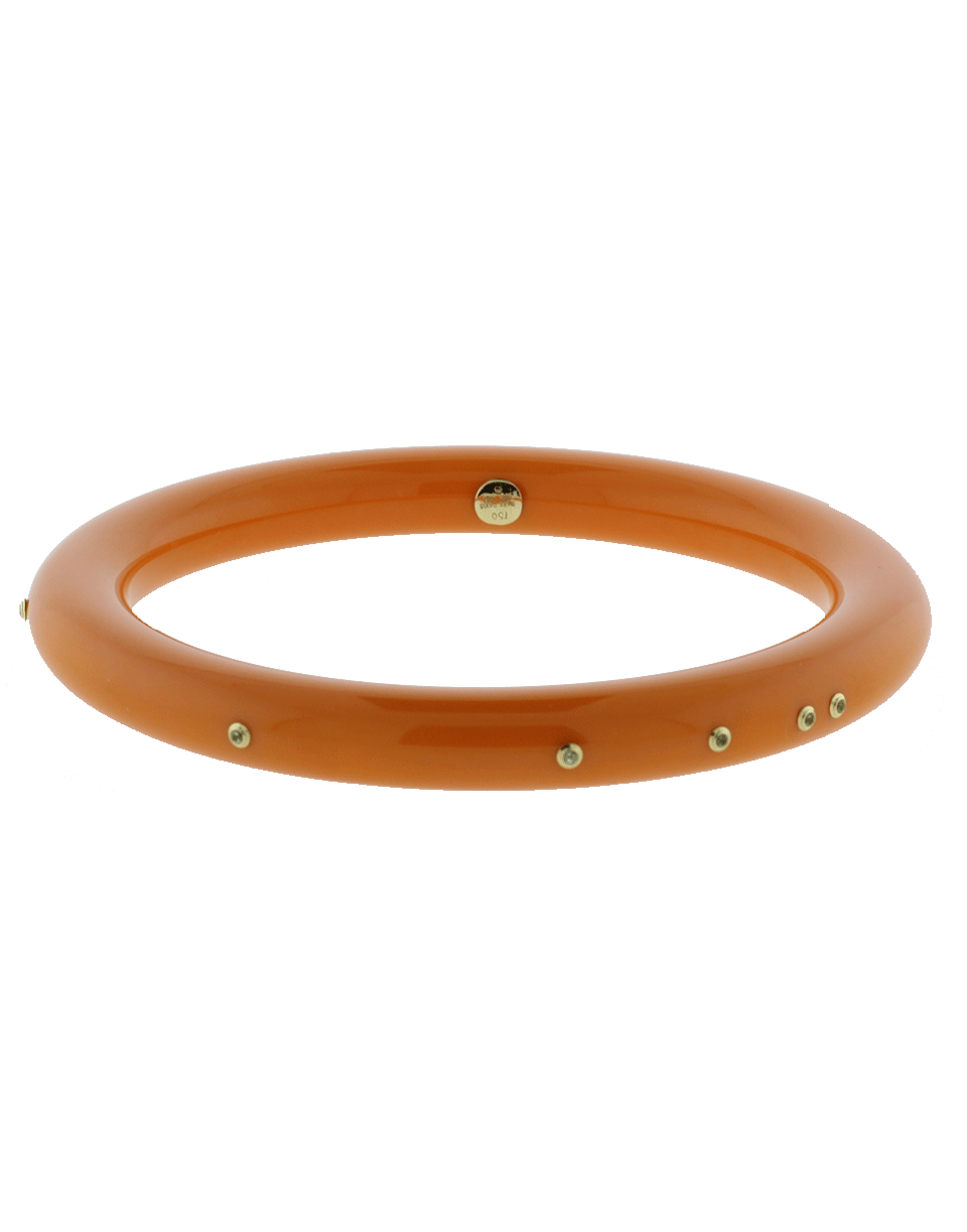 MARK DAVIS-Orange Bakelite Bangle-YELLOW GOLD