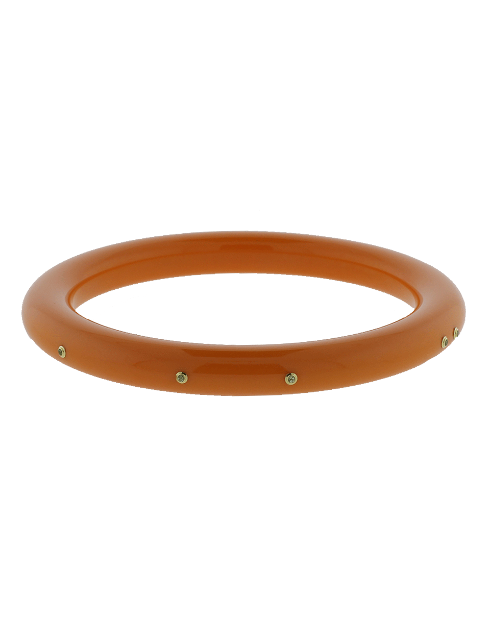 MARK DAVIS-Orange Bakelite Bangle-YELLOW GOLD