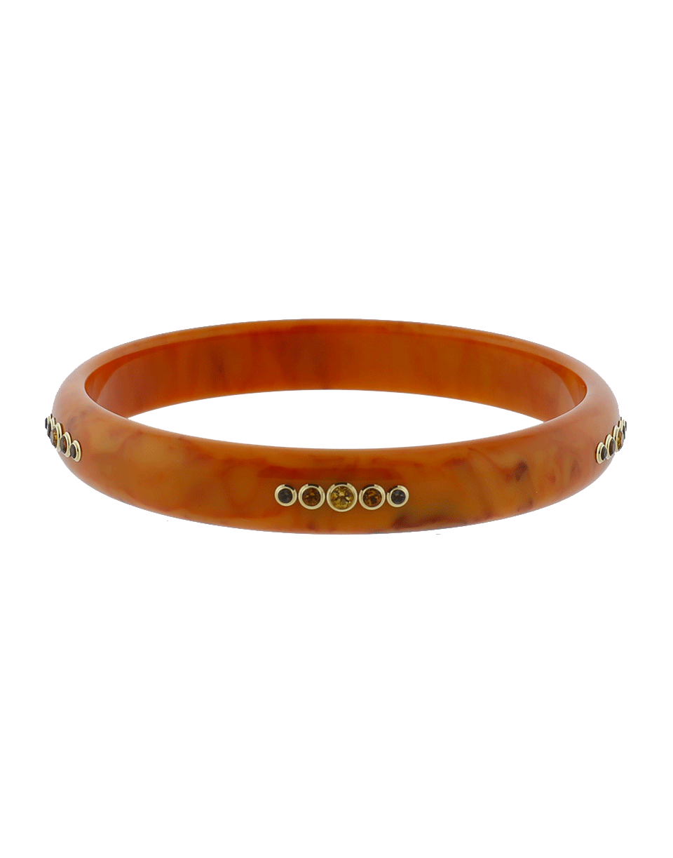 MARK DAVIS-Orange Bakelite Bangle-YELLOW GOLD