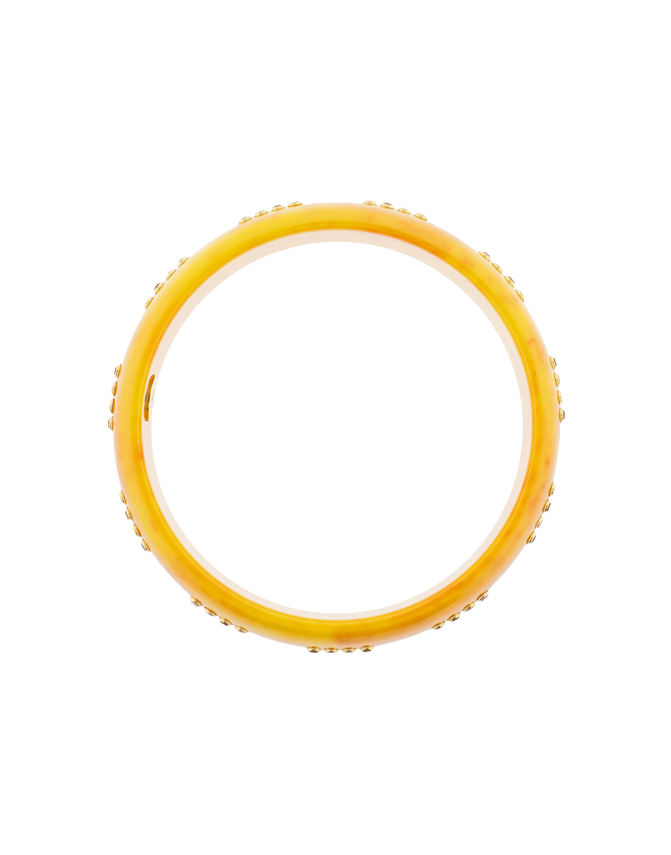 MARK DAVIS-Orange Bakelite Gemstone Bangle-YELLOW GOLD