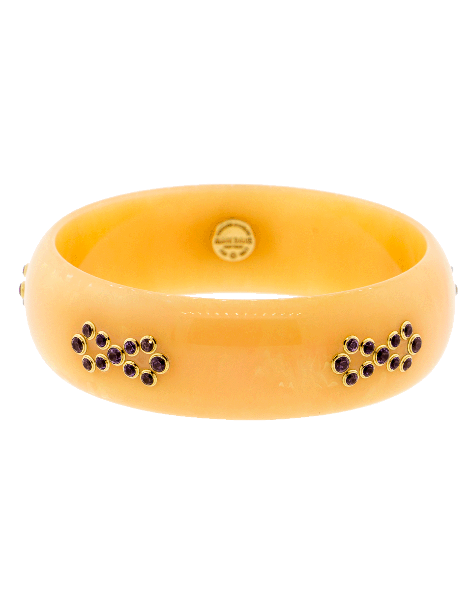 MARK DAVIS-Pink Bakelite Bangle-YELLOW GOLD