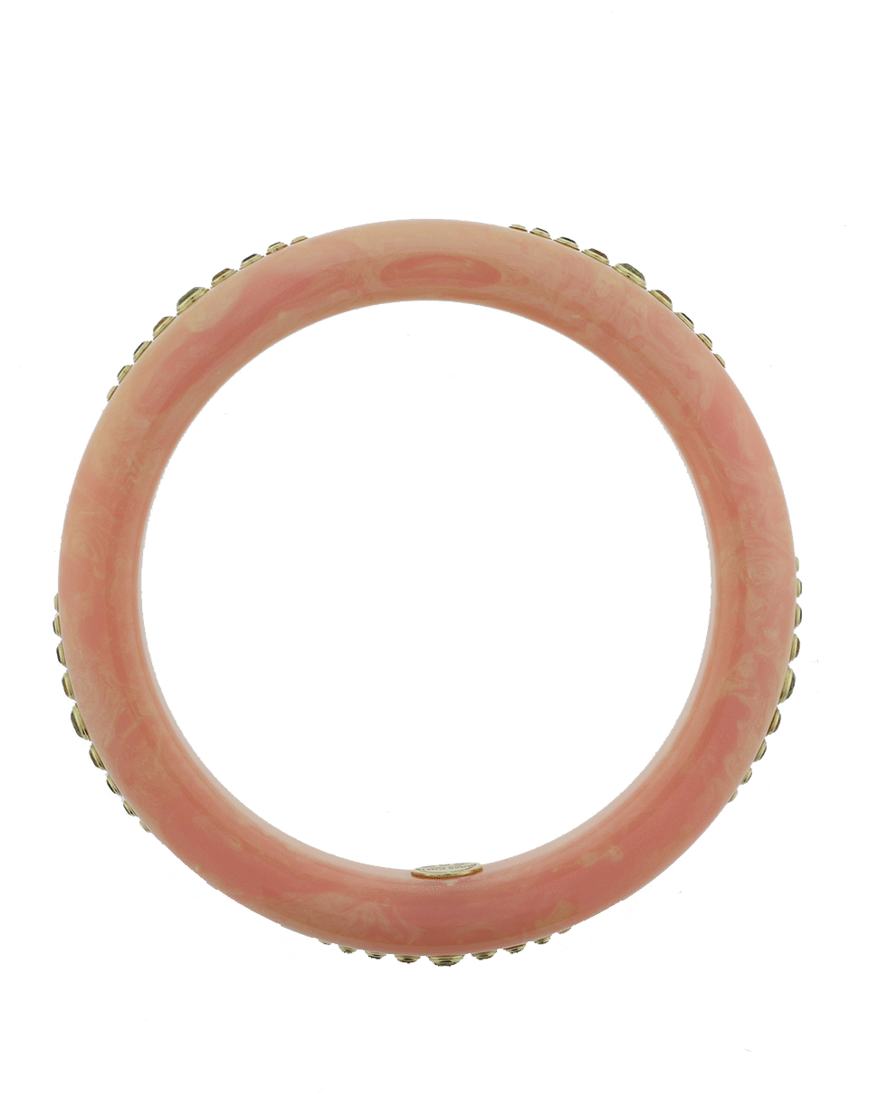 MARK DAVIS-Pink Bakelite Bangle-YELLOW GOLD