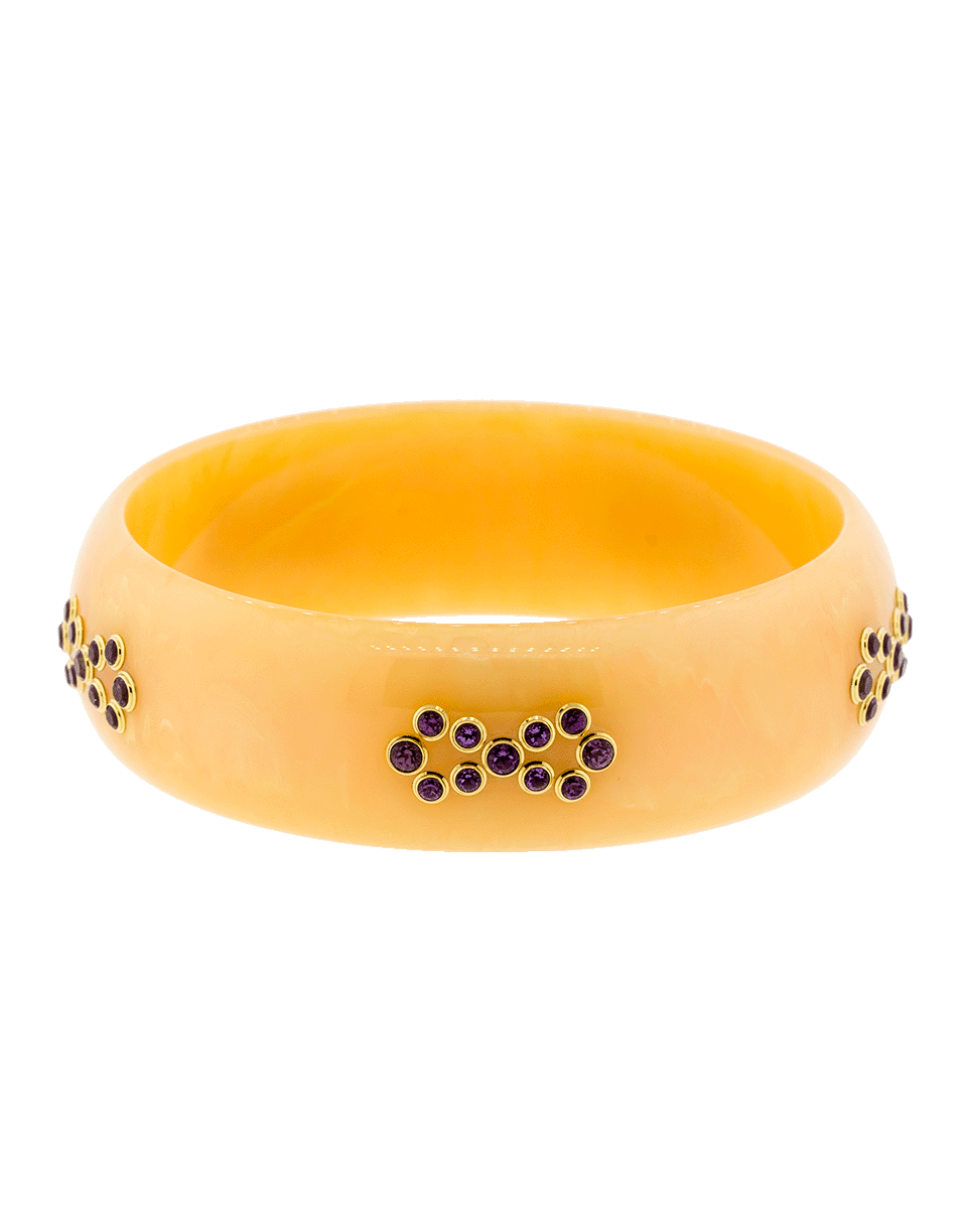 MARK DAVIS-Pink Bakelite Bangle-YELLOW GOLD