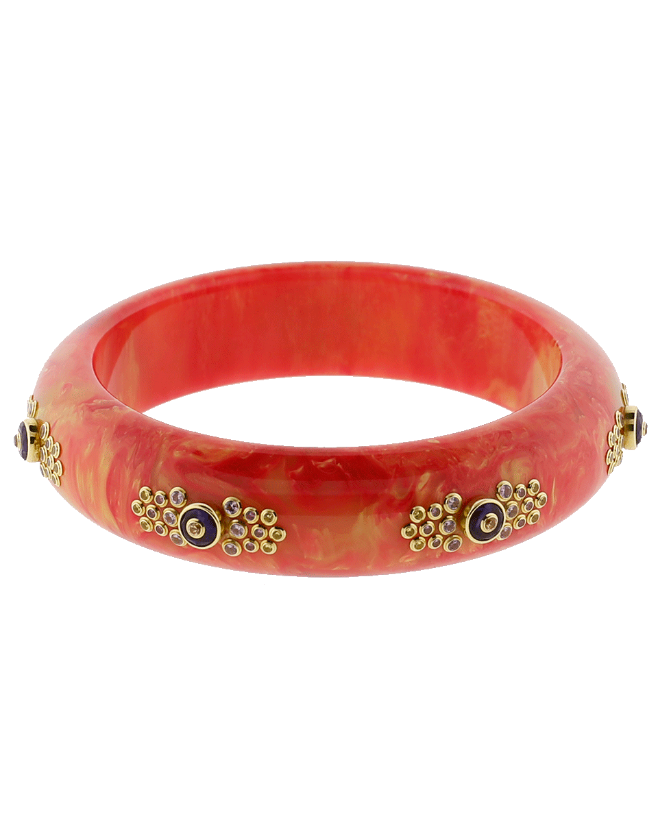 MARK DAVIS-Pink Bakelite Bangle-YELLOW GOLD