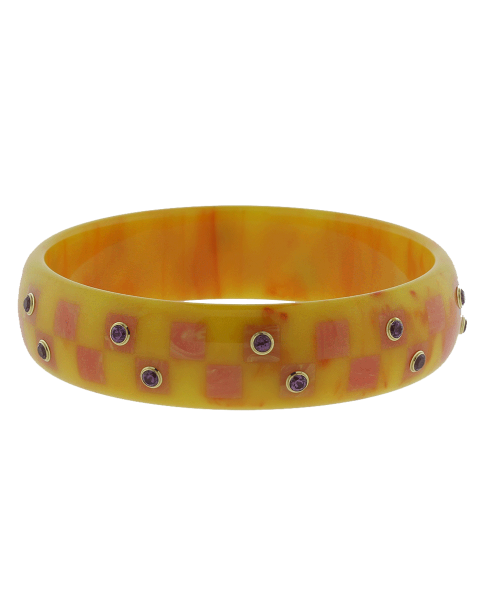 MARK DAVIS-Pink Bakelite Bangle-YELLOW GOLD