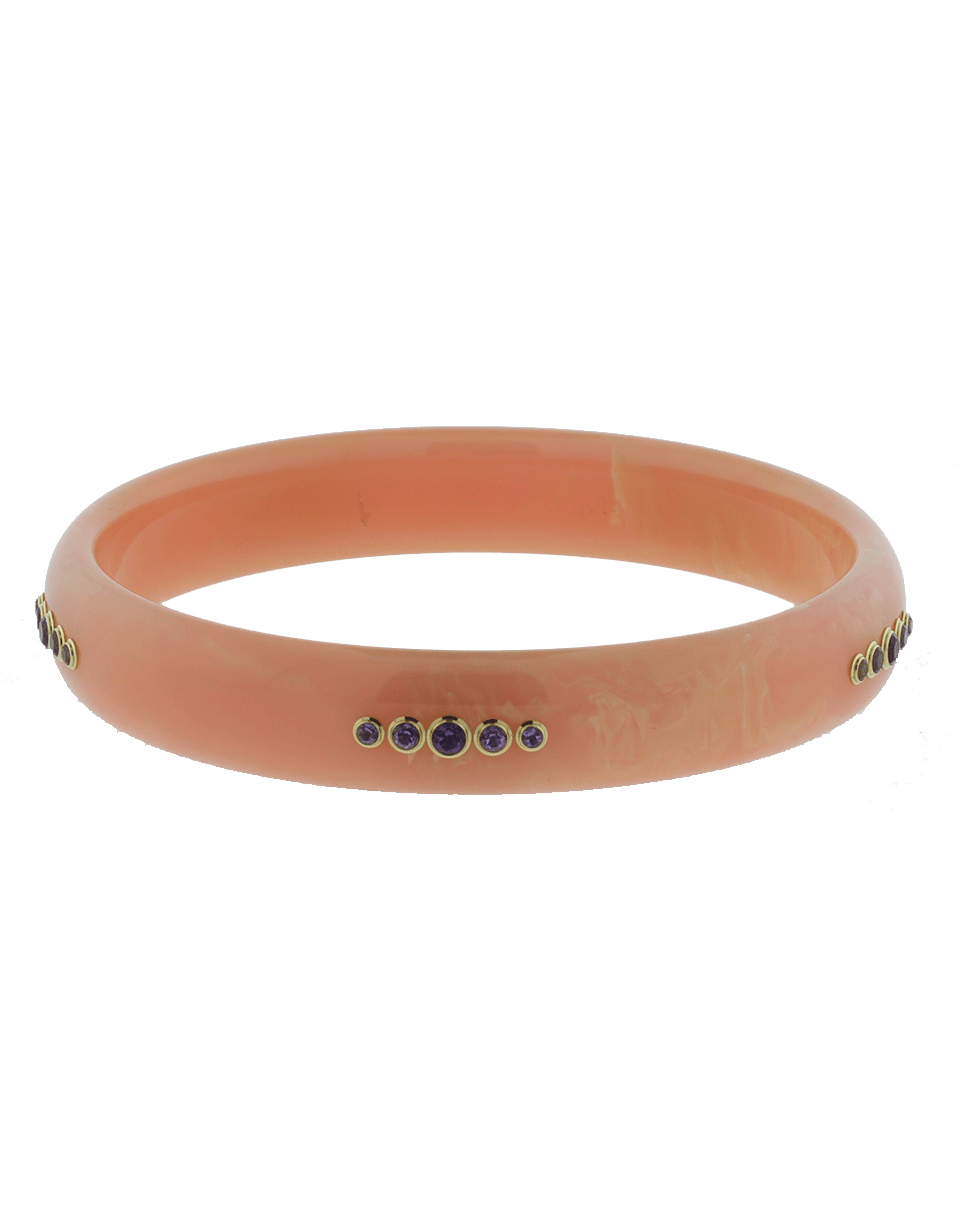 MARK DAVIS-Pink Bakelite Bangle-YELLOW GOLD