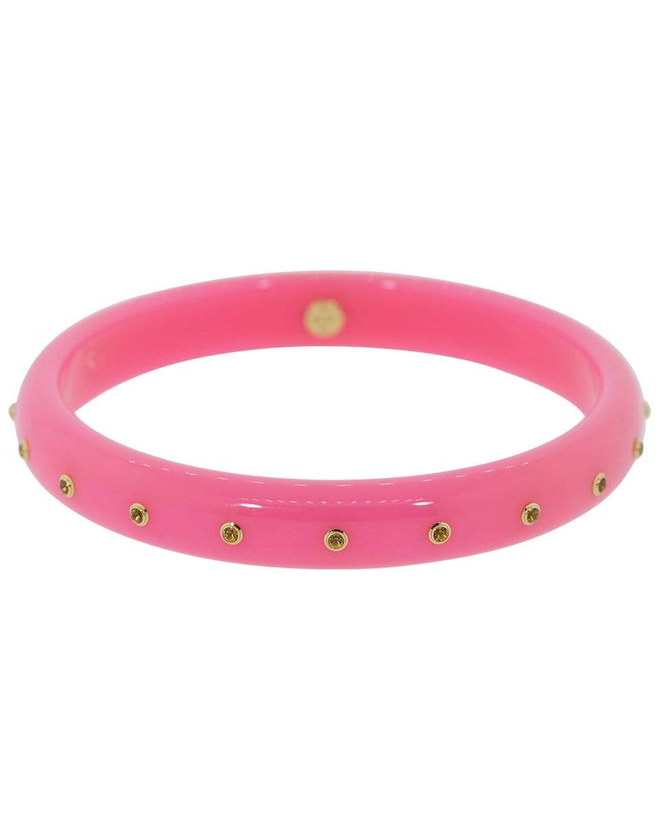 MARK DAVIS-Pink Sapphire Bakelite Bangle-YELLOW GOLD