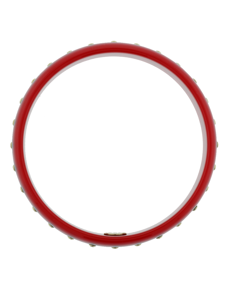 MARK DAVIS-Red And Blue Bakelite Bangle-YELLOW GOLD